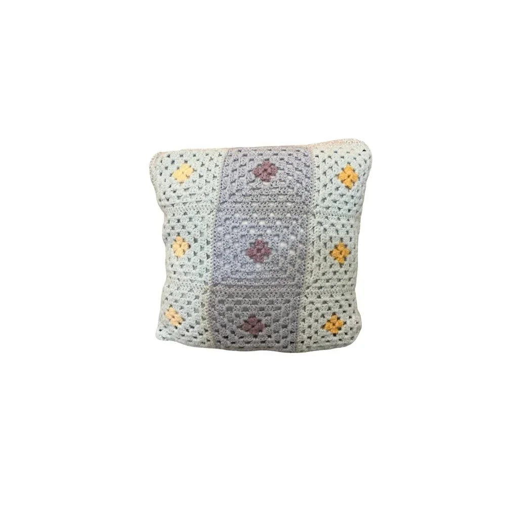 Handmade Crochet Throw Pillow 14